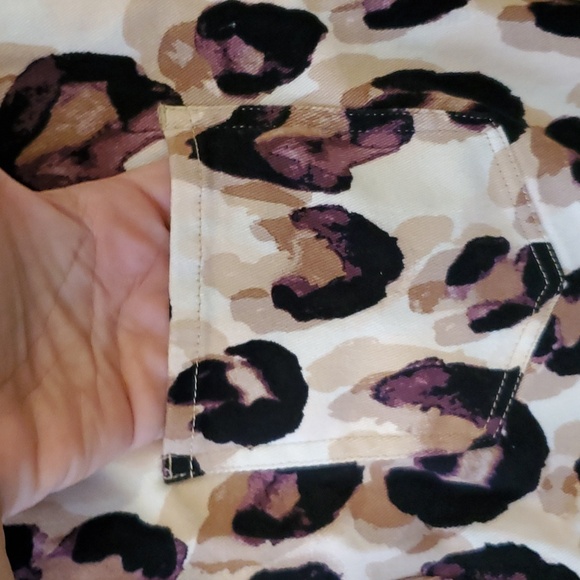 Dress Up Brandwear Micro Corduroy Leopard High Rise Flare Pants Size M - Picture 6 of 10